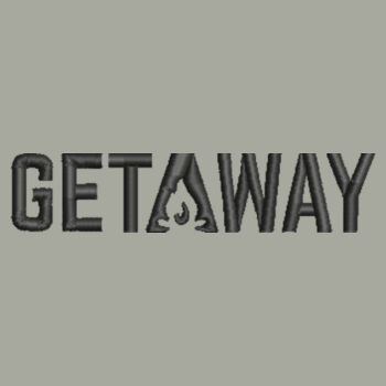 Getaway Embroidered in Black - V.I.T. Fleece Hoodie Design