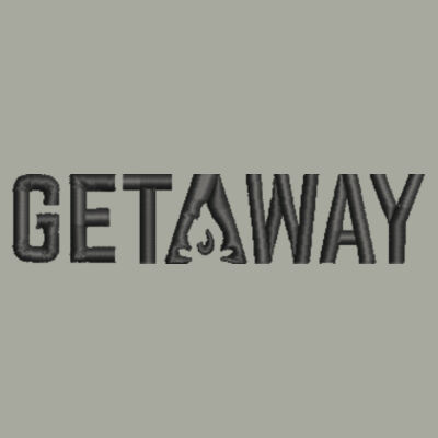 Getaway Embroidered in Black - V.I.T. Fleece Hoodie Design