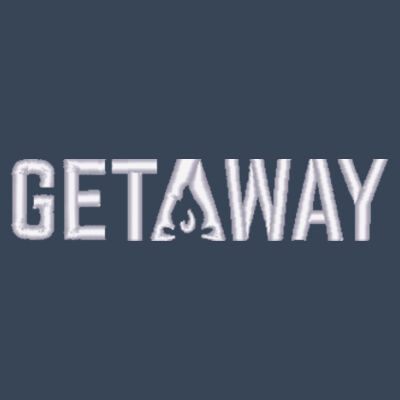 Getaway Embroidered in White - V.I.T.  Fleece Hoodie Design