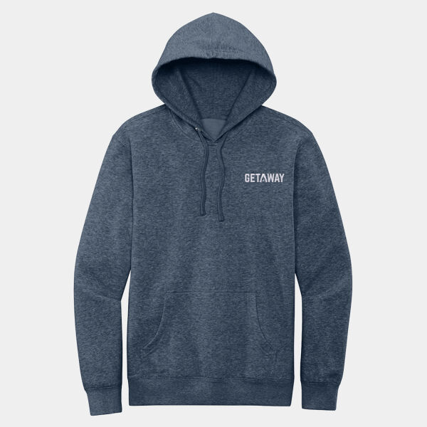 Getaway Embroidered in White - V.I.T.  Fleece Hoodie Thumbnail