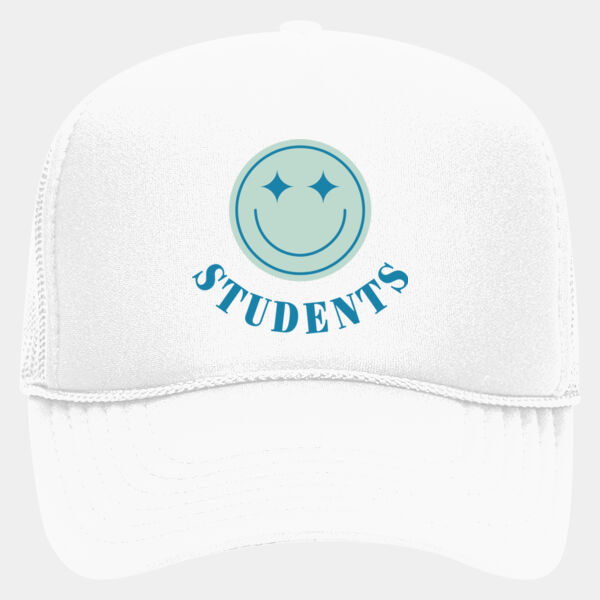 PCBC Student Smile - OTTO CAP 5 Panel Mid Profile Mesh Back Trucker Hat Thumbnail